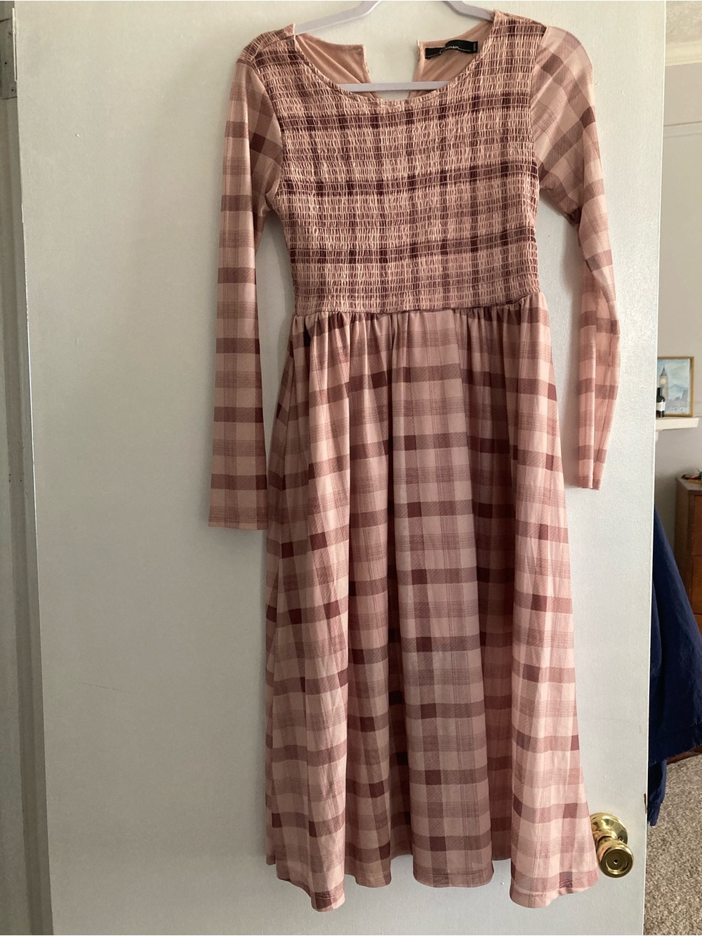 Crimson brand plaid pink dress